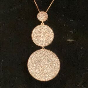 Suzy Levian Rose Gold CZ Pendant